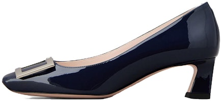 (Women) Roger Vivier Patent Leather Mule 4.5cm Heel 'Navy Blue' RVW44815280D1P9999 (Women) Roger Vivier Patent Leather Mule 4.5cm Heel 'Navy Blue' RVW44815280D1P9999