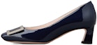 Buy (W) Roger Vivier Tumit Kulit Patent 4.5cm 'Navy Blue' RVW44815280D1P9999