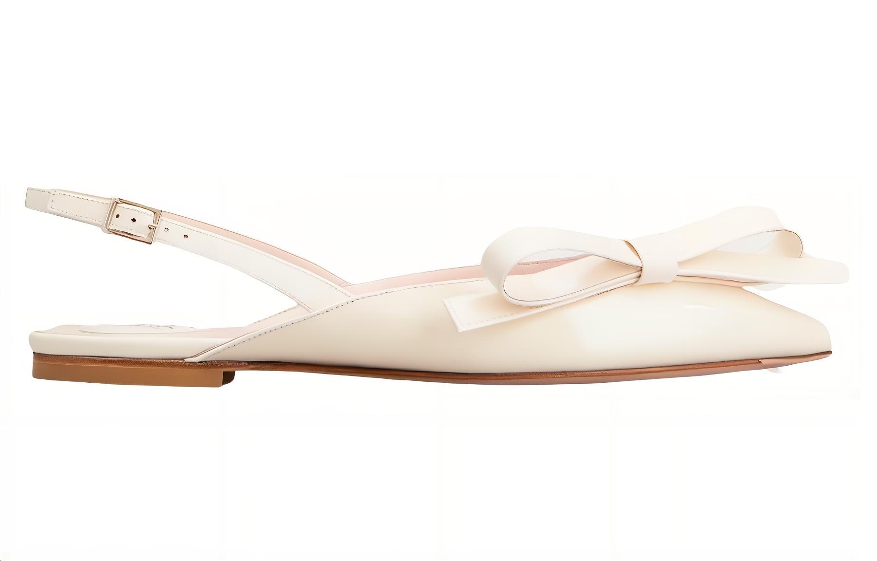 (W) Roger Vivier Patent Leather Pointed Toe Buckle 'Beige Casual Flats' 圖 2