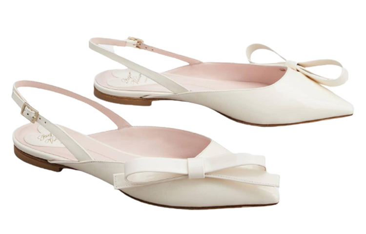 (W) Roger Vivier Patent Leather Pointed Toe Buckle 'Beige Casual Flats' 圖 3