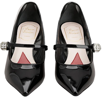 (W) Roger Vivier Kulit Patent Tumit Tinggi Runcing 'Hitam' RVW63834660J9UB999 Lookbook (W) Roger Vivier Kulit Patent Tumit Tinggi Runcing 'Hitam' RVW63834660J9UB999