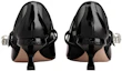 Shop (W) Roger Vivier Kulit Patent Tumit Tinggi Runcing 'Hitam' RVW63834660J9UB999