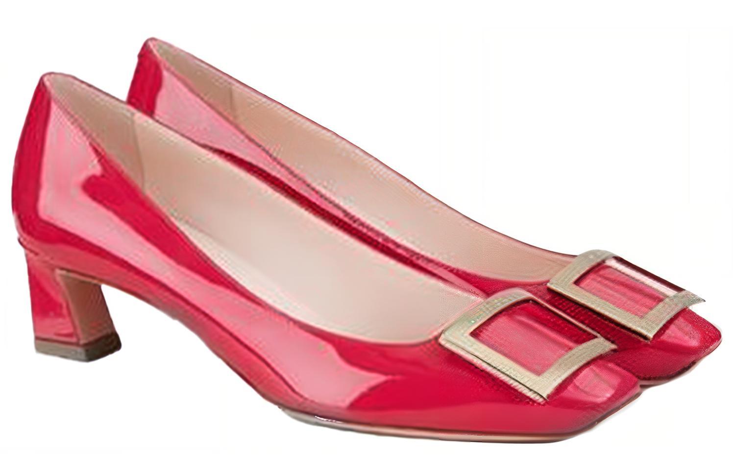 (W) Roger Vivier Patent Leather Pumps 'Metallic Buckle Fuchsia' 圖 3
