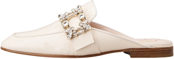 (Women) Roger Vivier Patent Leather Sandal 'Crystal Buckle White' RVW63033250D1PC019 (Women) Roger Vivier Patent Leather Sandal 'Crystal Buckle White' RVW63033250D1PC019