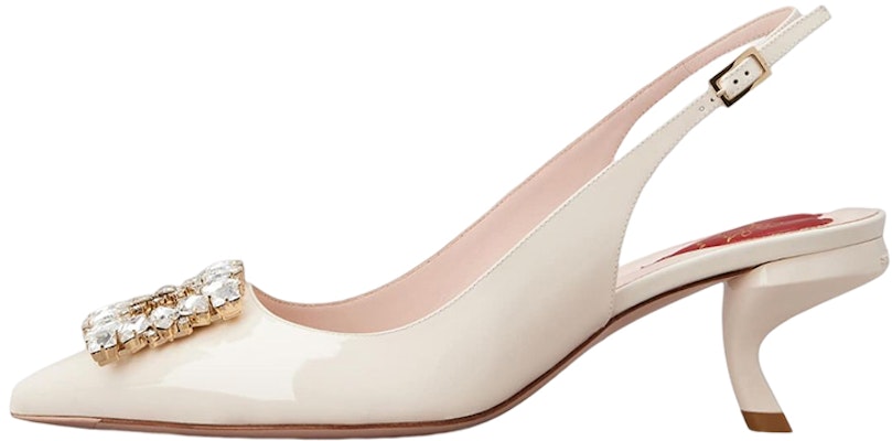 (Women) Roger Vivier Patent Leather White 'Crystal Buckle Stiletto' RVW63834500D1PC019 Buy (Women) Roger Vivier Patent Leather White 'Crystal Buckle Stiletto' RVW63834500D1PC019