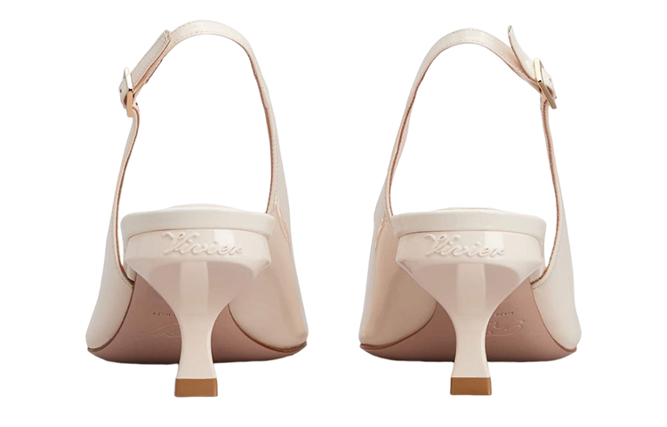 (W) Roger Vivier Patent Leather White 'Crystal Buckle Stiletto' 圖 5