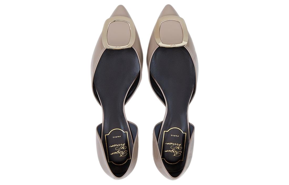 (W) Roger Vivier Patent Pointed-Toe Slip-On Flats 'Grey' 圖 4
