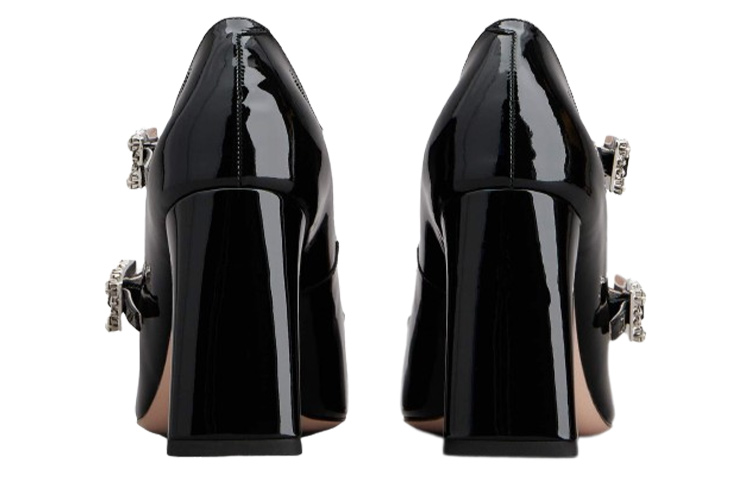 (W) Roger Vivier Patent Round-Toe Buckle Mary Jane 8.5cm 'Black' 圖 4