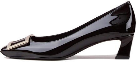(Women) Roger Vivier Patent Square-Toe Slip-On Block Heel 'Black' RVW44815280D1PB999 (Women) Roger Vivier Patent Square-Toe Slip-On Block Heel 'Black' RVW44815280D1PB999