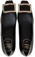 (W) Roger Vivier Tacón Bajo Cuadrado Negro en Charol. RVW44815280D1PB999 Shop (W) Roger Vivier Tacón Bajo Cuadrado Negro en Charol. RVW44815280D1PB999