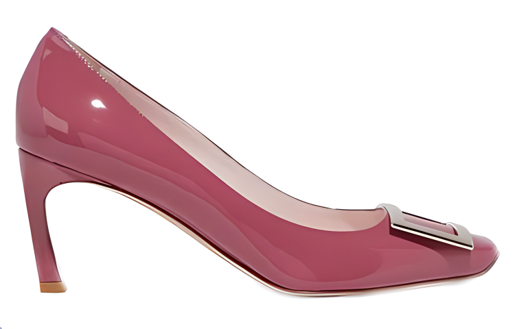 Order (W) Roger Vivier Tacones de Aguja Rosa Charol Punta Cuadrada Slip-On RVW40015280D1PM806