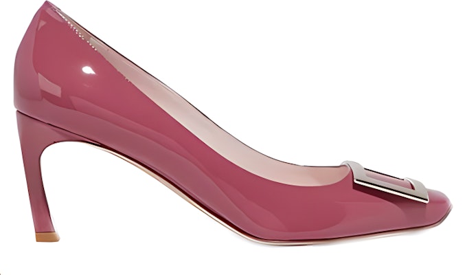 (Women) Roger Vivier Patent Square-Toe Slip-On Stiletto Heels 'Pink' RVW40015280D1PM806 Order (Women) Roger Vivier Patent Square-Toe Slip-On Stiletto Heels 'Pink' RVW40015280D1PM806