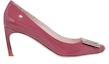 Order (Women) Roger Vivier Patent Square-Toe Slip-On Stiletto Heels 'Pink' RVW40015280D1PM806