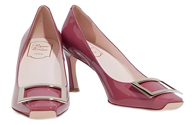 Lookbook (W) Roger Vivier Tacones de Aguja Rosa Charol Punta Cuadrada Slip-On RVW40015280D1PM806