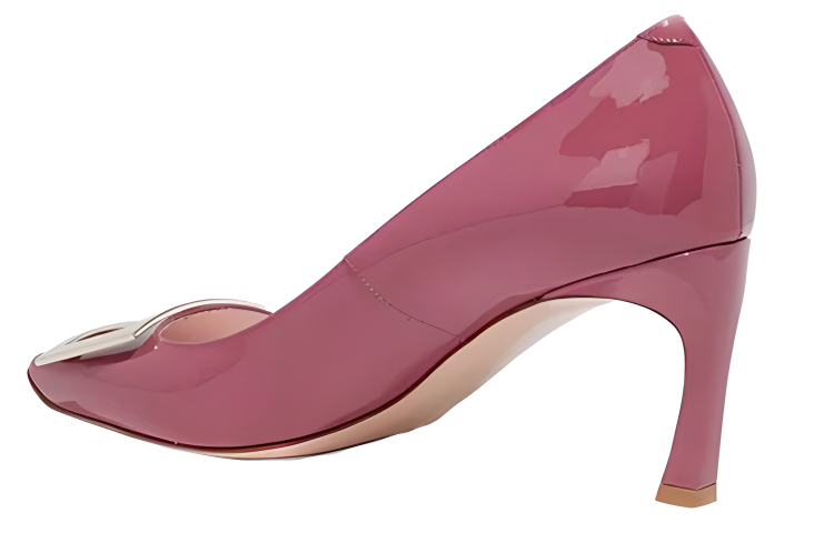 Shop (W) Roger Vivier Tacones de Aguja Rosa Charol Punta Cuadrada Slip-On RVW40015280D1PM806