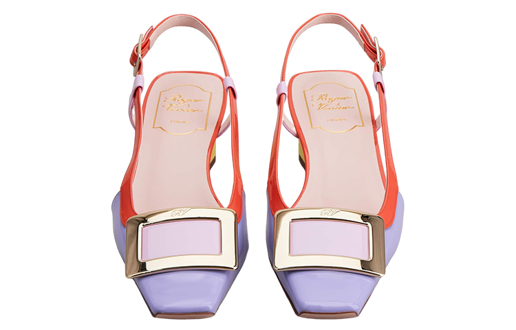 (W) Roger Vivier Patent Square Toe 'Purple Block Heel' 圖 3