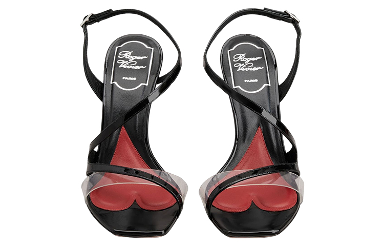 Lookbook (W) Sandalias de Tacón Aguja Roger Vivier Punta Cuadrada 10cm 'Moda Negra' RVW622347006NG3382