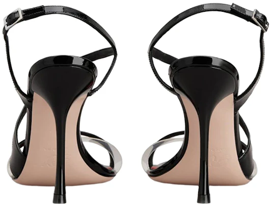 (W) Roger Vivier 黑色漆皮方头细高跟凉鞋 10厘米 '时尚' RVW622347006NG3382 Shop (W) Roger Vivier 黑色漆皮方头细高跟凉鞋 10厘米 '时尚' RVW622347006NG3382