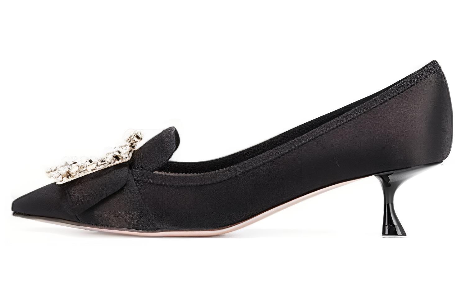 (Women) Roger Vivier Pointed Toe Slip-On Stiletto 'Black' RVW54323380RS0B999