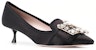 (W) Roger Vivier Tumit Tinggi Slip-On Hujung Runcing 'Hitam' RVW54323380RS0B999