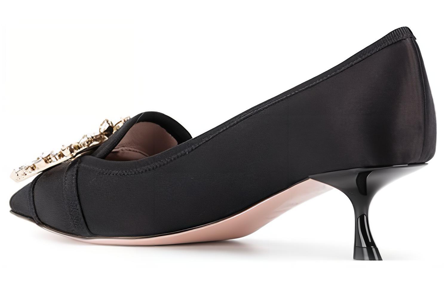 Shop (Women) Roger Vivier Pointed Toe Slip-On Stiletto 'Black' RVW54323380RS0B999