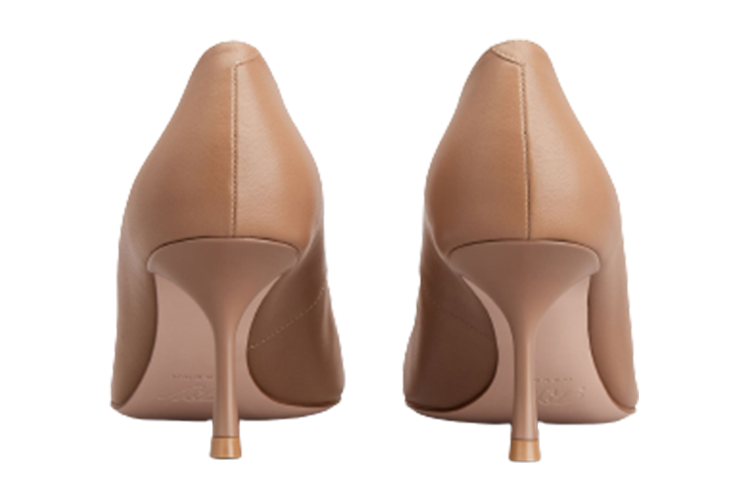 Lookbook (W) Roger Vivier Kasut Tumit Tinggi Slip-On Hujung Runcing 'Kulit Kuning' RVW61830690NK0S014