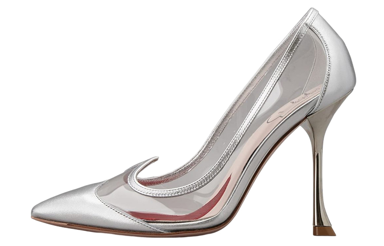 (W) Roger Vivier Pointed Toe Stiletto High Heels 'Silver 10cm'