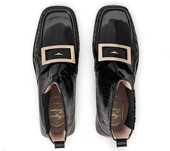 (W) 罗杰·维维亚 黑色亮皮金属扣切尔西靴 RVW63331250QJB034C Shop (W) 罗杰·维维亚 黑色亮皮金属扣切尔西靴 RVW63331250QJB034C