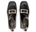 Shop (W) Roger Vivier Preppy Viv 'But Chelsea Hitam Patent dengan Gesper Logam' RVW63331250QJB034C