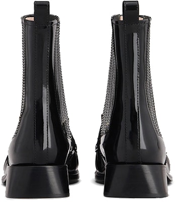(Women) Roger Vivier Preppy Viv 'Black Patent Chelsea Boot with Metal Buckle' RVW63331250QJB034C Purchase (Women) Roger Vivier Preppy Viv 'Black Patent Chelsea Boot with Metal Buckle' RVW63331250QJB034C