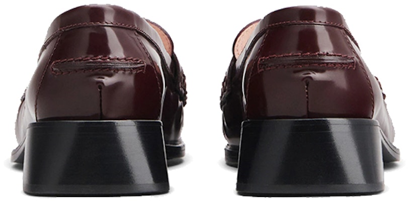 (W) Roger Vivier Preppy Viv 'Kulit Burgundy Patent dengan Gesper Metalik' RVW63331230QJB1T68 Shop (W) Roger Vivier Preppy Viv 'Kulit Burgundy Patent dengan Gesper Metalik' RVW63331230QJB1T68