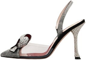 (Women) Roger Vivier PVC 'Crystal Embellished Bow Black Stiletto' RVW538334006Q251A3 (Women) Roger Vivier PVC 'Crystal Embellished Bow Black Stiletto' RVW538334006Q251A3