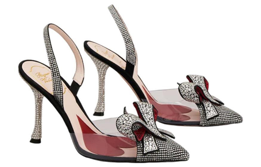 Lookbook (W) Roger Vivier PVC 'Tumit Tinggi Hitam dengan Manik Kristal Berhias' RVW538334006Q251A3