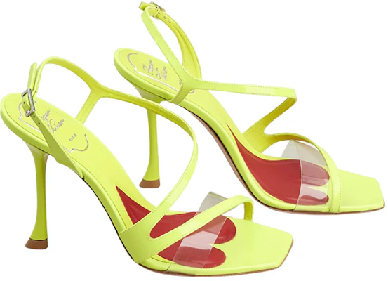 (W) Roger Vivier Sandali Moda Tacco PVC con Fibbia ''Giallo'' RVW622347006NG5O02 Order (W) Roger Vivier Sandali Moda Tacco PVC con Fibbia ''Giallo'' RVW622347006NG5O02