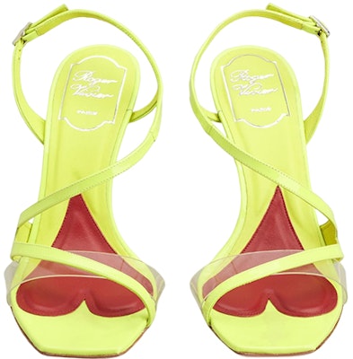 (Women) Roger Vivier PVC Buckle Stiletto 'Fashion Slides Yellow' RVW622347006NG5O02 Lookbook (Women) Roger Vivier PVC Buckle Stiletto 'Fashion Slides Yellow' RVW622347006NG5O02