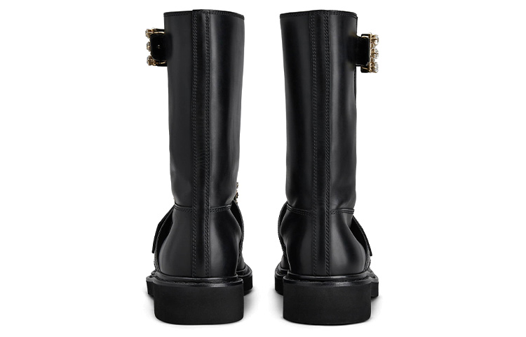 (W) Roger Vivier Rangers Black 'Leather Crystal Buckle' 圖 4