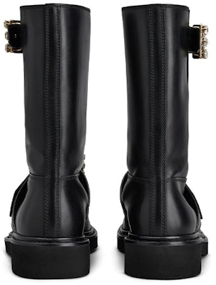 (W) Roger Vivier Rangers Hitam 'Kulit Gesper Kristal' RVW54833760QGWB999 Shop (W) Roger Vivier Rangers Hitam 'Kulit Gesper Kristal' RVW54833760QGWB999