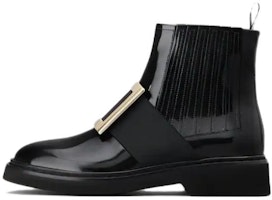 (Women) Roger Vivier Rangers Leather 'Metal Buckle Chelsea Boot Black' RVW54825170MRKB999 (Women) Roger Vivier Rangers Leather 'Metal Buckle Chelsea Boot Black' RVW54825170MRKB999