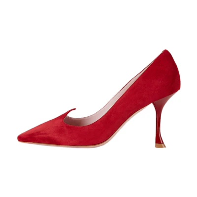 (W) Roger Vivier Red 'I Love Vivier Fashionable Elegance Pointed Toe Stiletto'