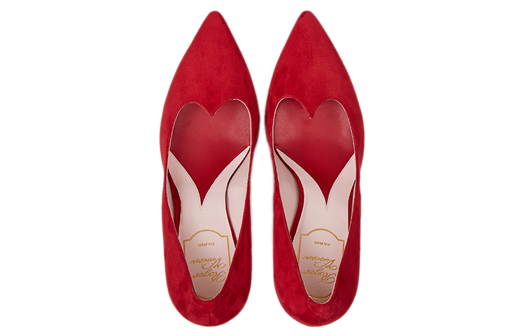 (W) Roger Vivier Red 'I Love Vivier Fashionable Elegance Pointed Toe Stiletto' 圖 4