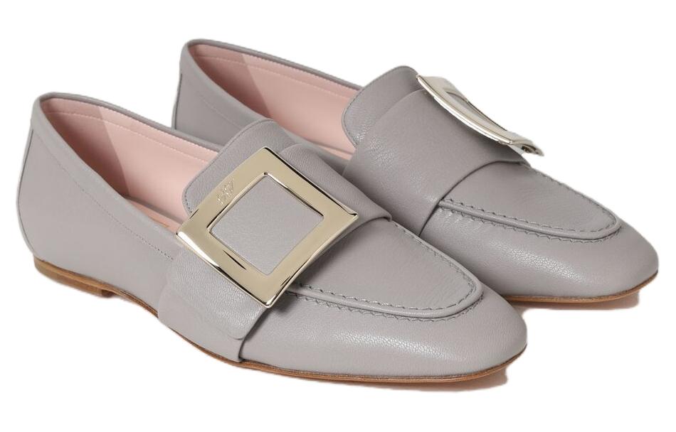 (W) Roger Vivier Round-Toe Slip-On Loafers 'Grey' 圖 4