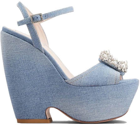 (Women) Roger Vivier Round Toe Comfort 'Blue Ankle-Strap Sandals' RVW70336490JDLU207 Order (Women) Roger Vivier Round Toe Comfort 'Blue Ankle-Strap Sandals' RVW70336490JDLU207