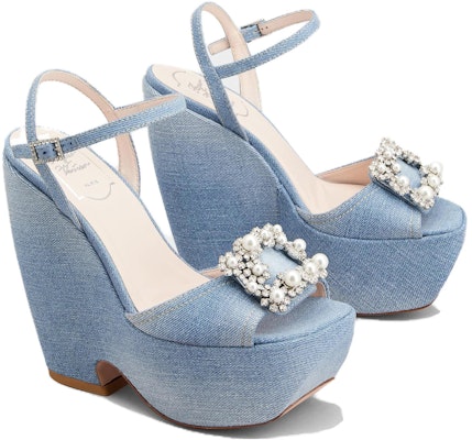 (Women) Roger Vivier Round Toe Comfort 'Blue Ankle-Strap Sandals' RVW70336490JDLU207 Shop (Women) Roger Vivier Round Toe Comfort 'Blue Ankle-Strap Sandals' RVW70336490JDLU207
