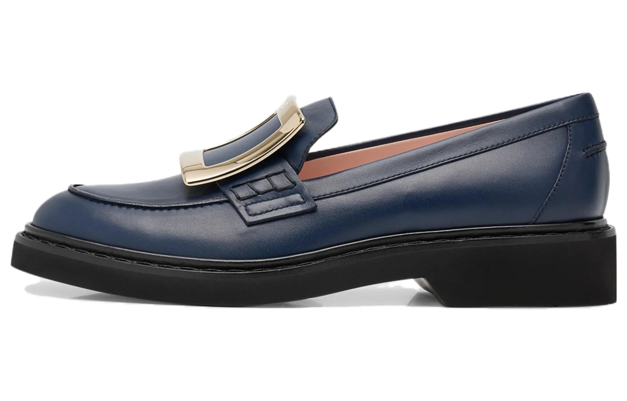 Buy (W) 로저 비비에 다크 블루 라운드 토 슬립온 로퍼 RVW54825190TFSU832