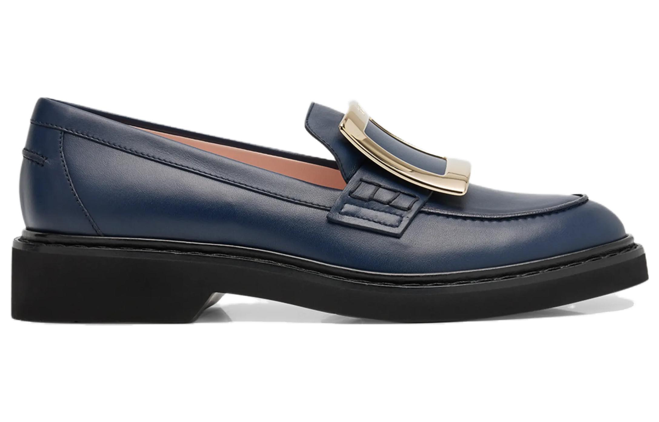 Order (W) 로저 비비에 다크 블루 라운드 토 슬립온 로퍼 RVW54825190TFSU832