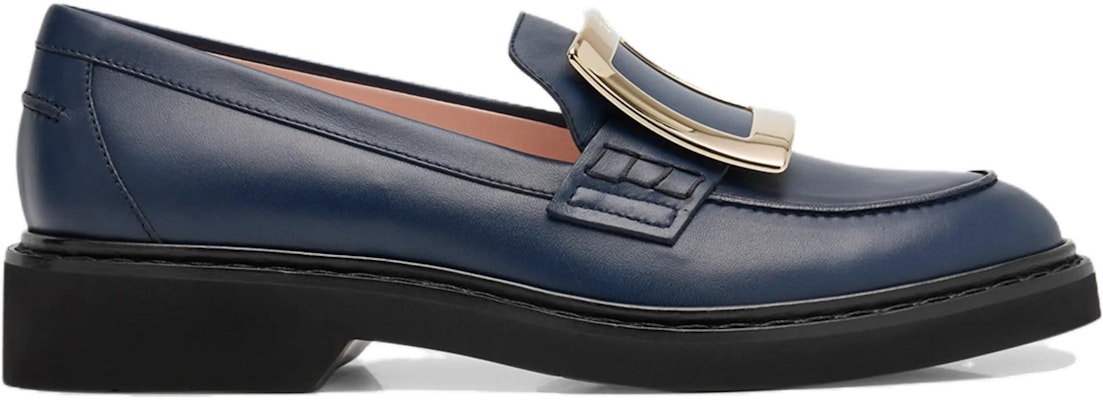 (W) Roger Vivier Kasut Loafer Sarung Hujung Bulat 'Biru Gelap' RVW54825190TFSU832 Order (W) Roger Vivier Kasut Loafer Sarung Hujung Bulat 'Biru Gelap' RVW54825190TFSU832
