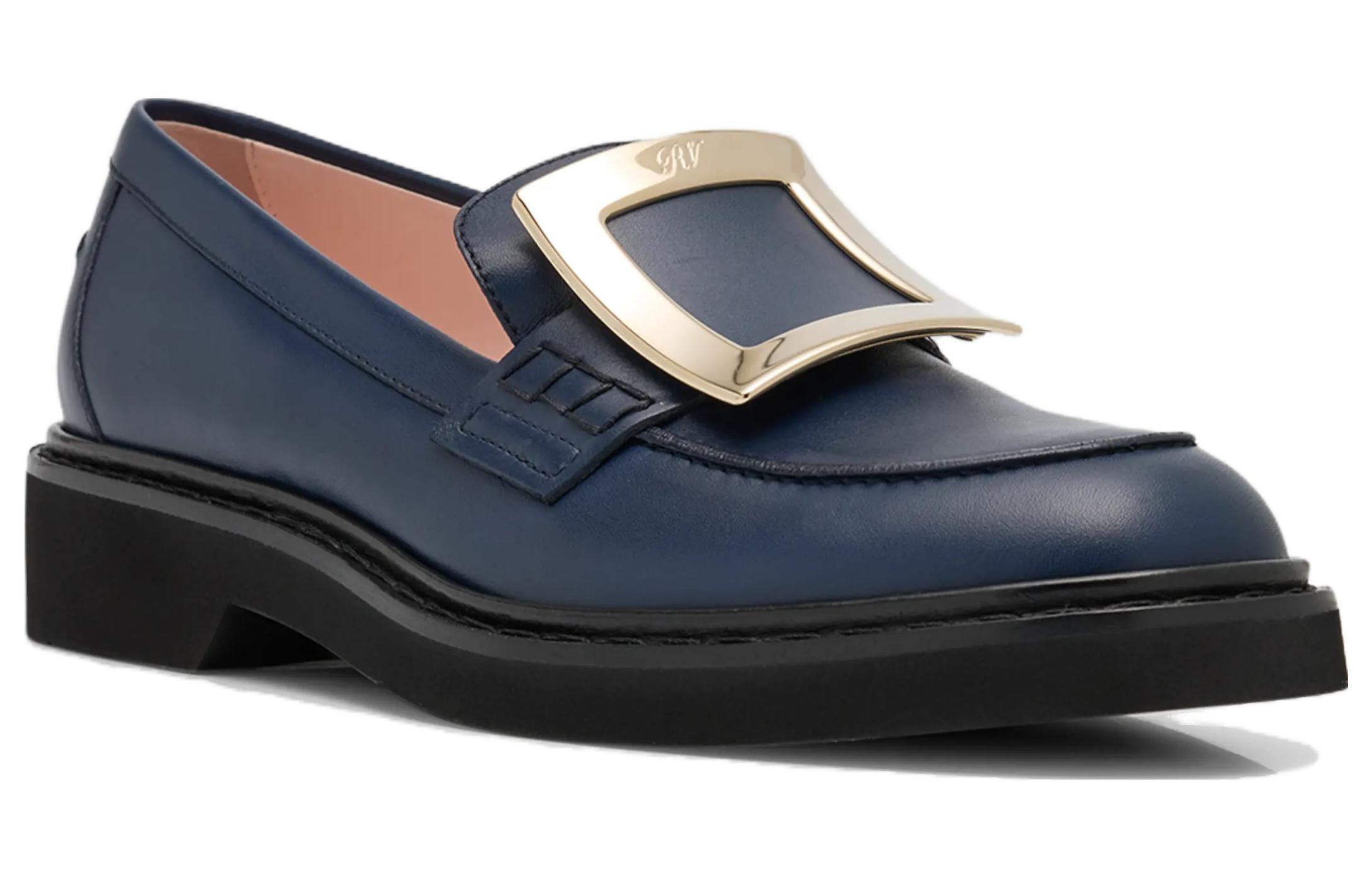 Lookbook (W) 로저 비비에 다크 블루 라운드 토 슬립온 로퍼 RVW54825190TFSU832