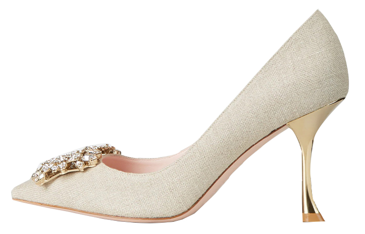 (W) Roger Vivier RV Bouquet High-Top Sneakers 'Beige Canvas'