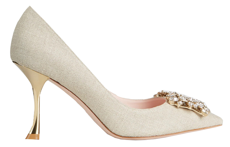 (W) Roger Vivier RV Bouquet High-Top Sneakers 'Beige Canvas' 圖 2