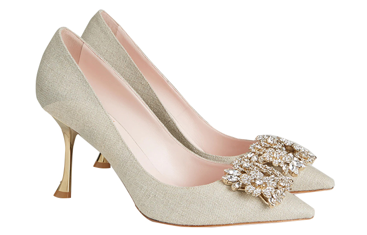 (W) Roger Vivier RV Bouquet High-Top Sneakers 'Beige Canvas' 圖 3